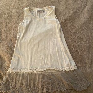 Lace bottom lush Logo tank